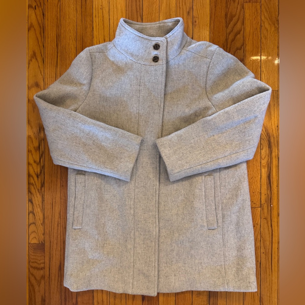 J. Crew Light Gray Lined Coat